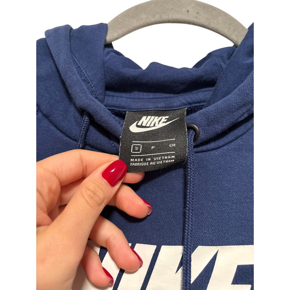 Nike Navy Blue Classic Hoodie Sweatshirt S - Picture 3 of 7